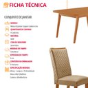 Ver imagem 2 de Mesa de Jantar Copper 120 cm Tampo MDF Canto Copo Laminado com 4 Cadeiras Lira
