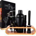 Ver imagem 2 de Kit de Utensílios para Bar e Coqueteleira 750ml Preto Fosco com Suporte Vitino Midnight 12