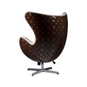 Ver imagem 6 de Poltrona Decorativa Egg Chair LV Branco/Marsala - Gran Belo