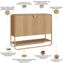 Ver imagem 5 de Sapateira Vertical Aparador 93cm Orgânica Industrial Alek A03 Hanover Dourado - Lyam Decor