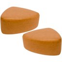 Ver imagem 1 de Kit 2 Puffs Decorativo Orgânico para Sala de Estar Living Trizza W01 Couríssimo Whisky - Lyam Decor