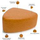 Ver imagem 3 de Kit 2 Puffs Decorativo Orgânico para Sala de Estar Living Trizza W01 Couríssimo Whisky - Lyam Decor