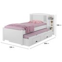 Ver imagem 2 de Cama Solteiro Com Cama Auxiliar Box Com 2 Gavetas 100% MDF Milenio Cor Branco