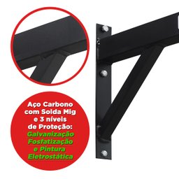Barra Para Musculação De Parede Com Paralelas Pegada Neutra - 3