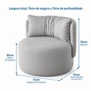 Ver imagem 3 de Poltrona Fixa Estofada Design Orgânico Lizzy Espresso Móveis