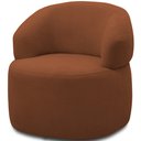 Ver mais imagens de Kit 2 Poltronas Giratórias Sala de Estar Living Orgânico Carmen F04 Veludo Telha - Lyam Decor