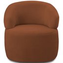 Ver imagem 3 de Kit 2 Poltronas Giratórias Sala de Estar Living Orgânico Carmen F04 Veludo Telha - Lyam Decor