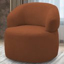 Ver imagem 2 de Kit 2 Poltronas Giratórias Sala de Estar Living Orgânico Carmen F04 Veludo Telha - Lyam Decor