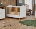 Ver imagem 1 de Quarto Infantil Comôda Casinha e Berço Mimo Branco/nature