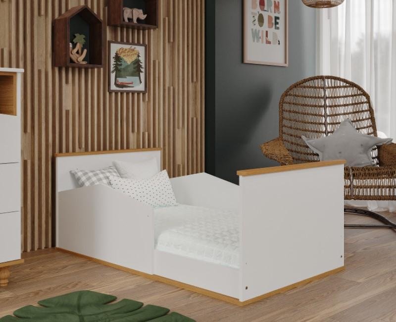 Quarto Infantil Comôda Casinha e Berço Mimo Branco/nature - 5