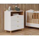 Ver imagem 2 de Quarto Infantil Comôda Casinha e Berço Mimo Branco/nature
