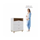 Ver mais imagens de Quarto Infantil Comôda Casinha e Berço Mimo Branco/nature