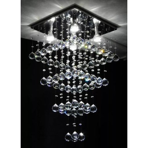 Lustre de Cristal para Sala, com 80 Cm de Altura e Lustre com 20cm de Altura Grátis