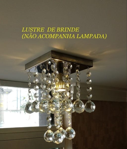 Lustre de Cristal para Sala, com 80 Cm de Altura e Lustre com 20cm de Altura Grátis - 2