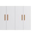 Ver mais imagens de Guarda Roupa Bebê 4 Portas e 2 Gavetas Jujuba Nature/Branco - Permóbili Baby