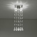 Ver imagem 2 de Lustre de Cristal k9, para quarto, base de inox 20x20cm com 70cm de Altura
