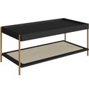 Ver imagem 1 de Mesa de Centro para Sala de Estar Industrial Indy A03 Nero Dourado