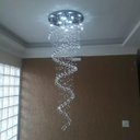 Ver imagem 5 de Lustre de Cristal Espiral com 2,30 Metros de Altura Base de Inox Polido de 30cm de Diâmetros