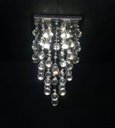 Ver imagem 1 de LUSTRE DE CRISTAL PARA SALA,QUARTO COM 40 CM DE ALTURA,BASE INOX ESPELHADO 30X30 CM