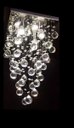 Ver imagem 1 de LUSTRE DE CRISTAL PARA SALA QUARTO COM 45 CM DE ALTURA,BASE DE INOX ESPELHADO 30X30 CM