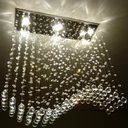 Ver imagem 5 de Lustre para Sala de Jantar Retangular de 70x20cm com Cristais Legítimos e Base de Inóx