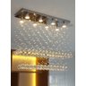 Lustre de Cristal para Sala de Jantar/estar com 70cm de Altura,base de Inox Espelhado 20x70cm - 2