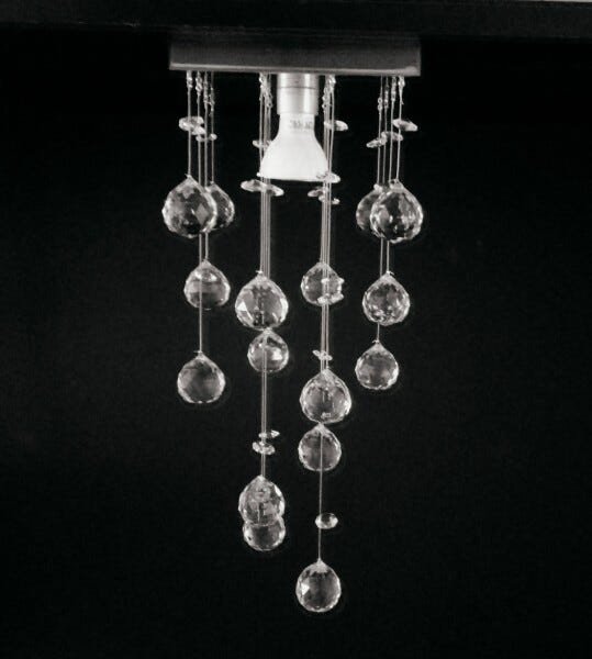 Lustre de Cristal para Quarto, Corredor com 30cm de Altura