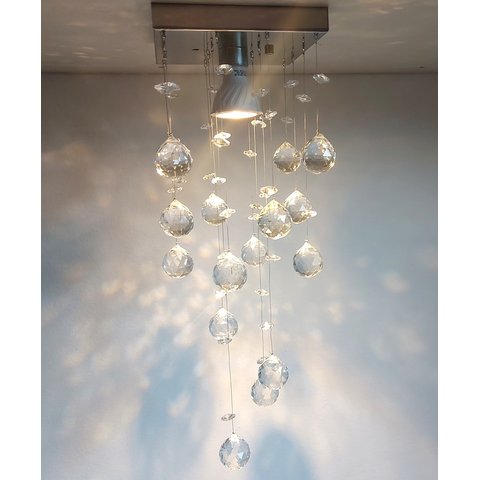LUSTRE DE CRISTAL PARA LAVABO, CORREDOR COM 35CM DE ALTURA