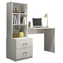 Ver imagem 1 de Escrivaninha Kelly Moderno 2 Gavetas MDF-MDP 138cm Branco Peternella Móveis