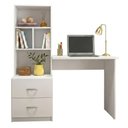 Ver imagem 7 de Escrivaninha Kelly Moderno 2 Gavetas MDF-MDP 138cm Branco Peternella Móveis