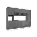 Ver imagem 2 de Cozinha Modulada Kappesberg 7 Peças Vibra C7p110 Canela/grafite Lacca