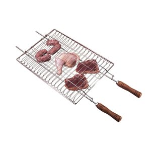 Grelha Dupla Para Churrasco Cromada