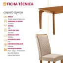 Ver imagem 2 de Mesa de Jantar Liz 6 Lugares MDF Cadeiras Lira Veludo Creme 180cm Moderna