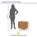 Ver imagem 4 de Mesa de Cabeceira 2 Gavetas 45cm X 55cm Loop