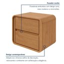 Ver imagem 7 de Mesa de Cabeceira 2 Gavetas 45cm X 55cm Loop
