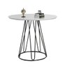 Mesa de Jantar Rubi Branca com Base de Metal Preta - 10