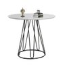 Mesa de Jantar Rubi Branca com Base de Metal Preta - 9