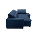 Ver imagem 4 de Sofá de Canto Retrátil e Reclinável com Molas Ld 3,40x2,00m Viviane Suede Azul Azul Marinho