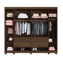 Ver imagem 3 de Guarda Roupa Casal 6 Portas Atlanta Benetil Móveis - Imbuia
