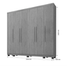 Guarda Roupa Casal 6 Portas Atlanta Benetil Móveis - Imbuia - 4