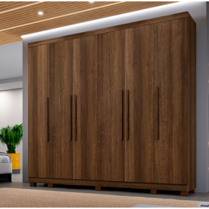 Guarda Roupa Casal 6 Portas Atlanta Benetil Móveis - Imbuia