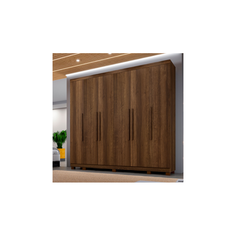 Guarda Roupa Casal 6 Portas Atlanta Benetil Móveis - Imbuia