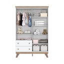 Ver imagem 5 de Quarto de Bebê com Guarda Roupa 4 Portas Cômoda e Berço Aurora Casa 812