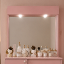 Ver imagem 4 de Penteadeira com Espelho e Luzes para Maquiagem com Gaveta e Porta Lolita - Rosa