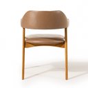 Ver imagem 7 de Kit 4 Cadeiras de Jantar Lua Estofada em Madeira Castanho Courino Caramelo L85 Rmi