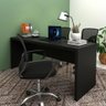 Mesa para Escritório Escrivaninha Madeira Linha Office 180cm Cor:preto - 2