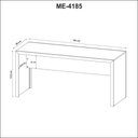 Ver imagem 3 de Mesa para Escritório Escrivaninha Madeira Linha Office 180cm Cor:Preto