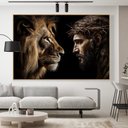 Ver imagem 1 de Quadro Decorativo Jesus Leão Sala Quarto Casa Escritório