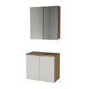 Ver imagem 2 de Conjunto de Banheiro 75cm CNJ4012 Nature Marrom/Branco/Carvalho