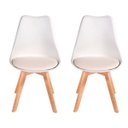 Ver imagem 2 de Kit 2 Cadeiras Charles Eames Almofadada Branca